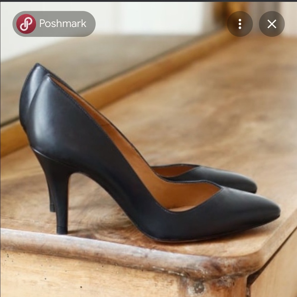 Sezane Django high courts black leather size 8